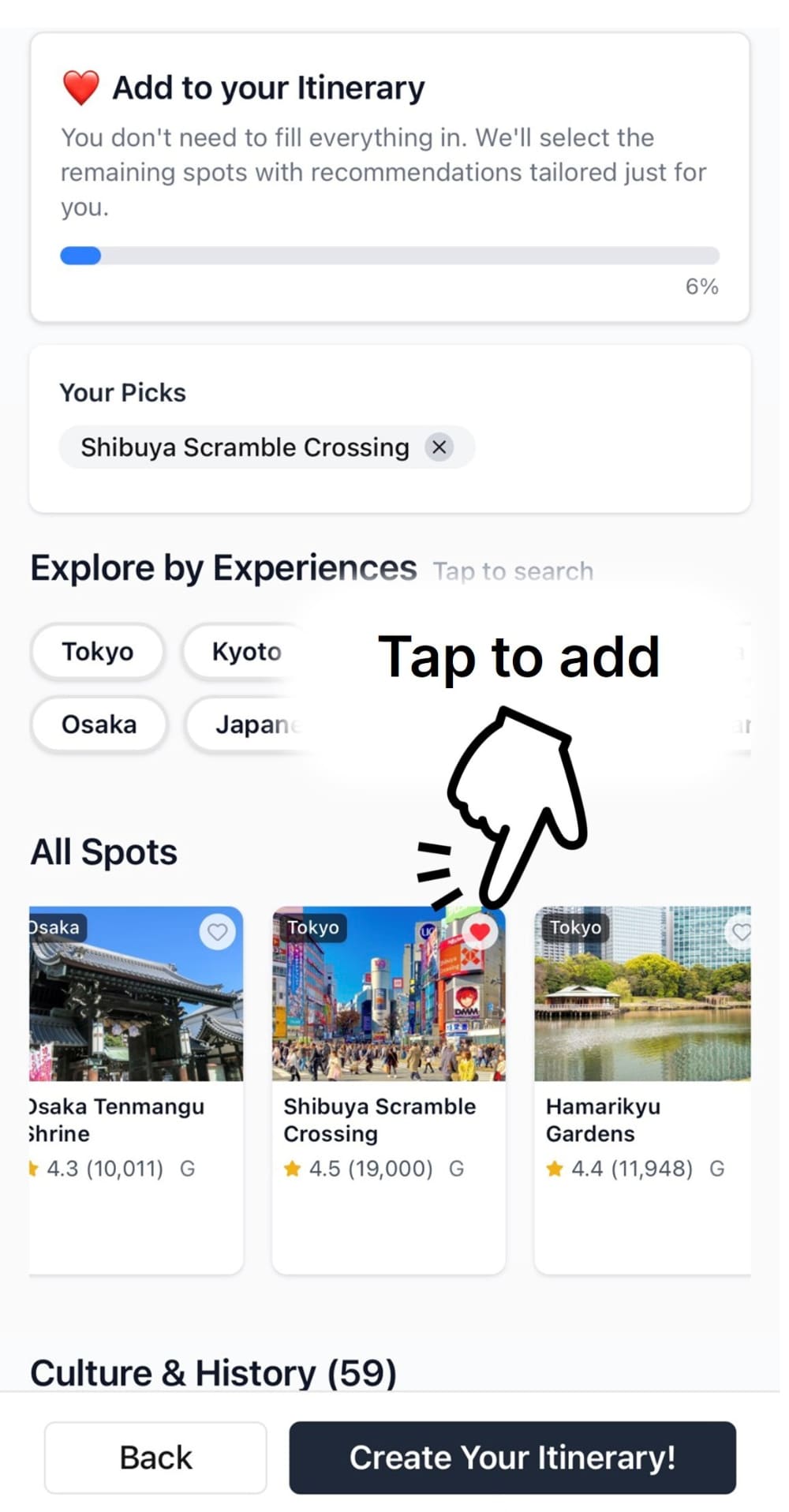 Pick your must-see spots