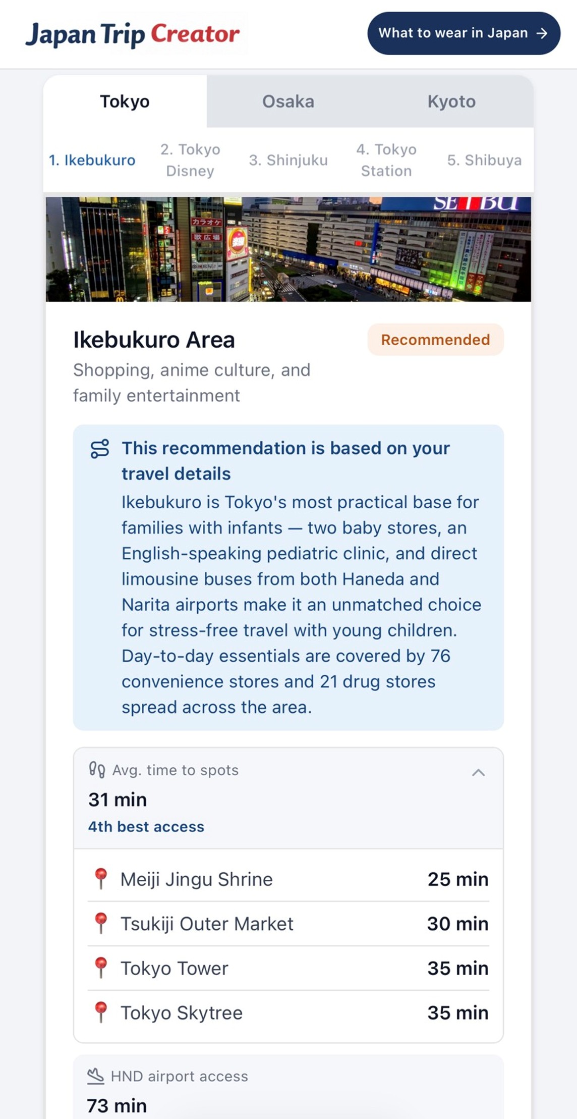 Get your best areas to stay